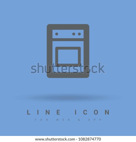Stove minimal vector icon. Cooker flat line icon for websites and mobile minimalistic flat design.
