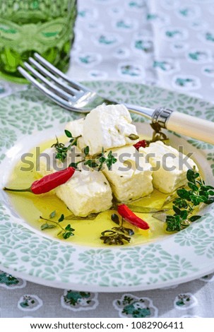 Marinated Feta Chees Recipe, Stock Images, Photographed with Natural Light