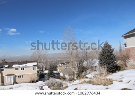 Homes overlooking Bountiful City Utah
