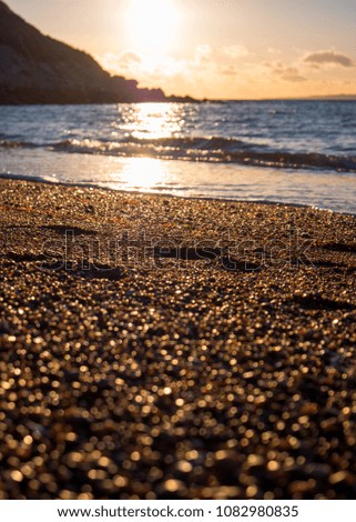 Sunset Sandy Footprints