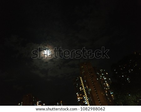big moon in urban