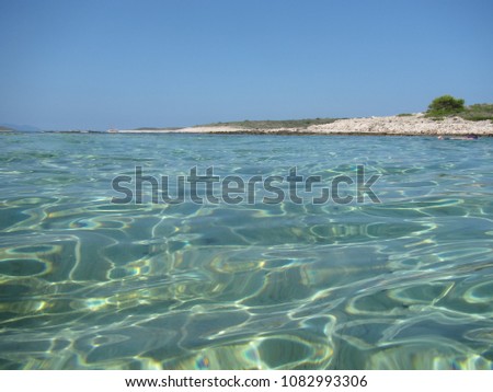 Dazzling Adriatic Sea water from the shores of Pakleni Otoci off the Island Hvar - Croatia