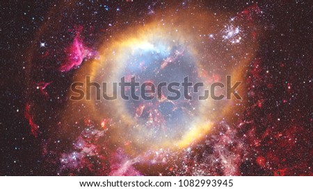 Night sky with stars and nebula. Elements of this image furnished by NASA.