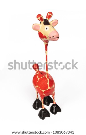 giraffe paper mache made from recycle paper to save environment