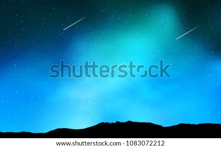 Light BLUE vector texture with milky way stars. Shining illustration with sky stars on abstract template. Template for cosmic backgrounds.