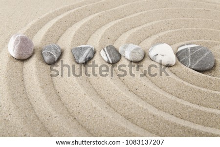 stones on sand for relaxation as background