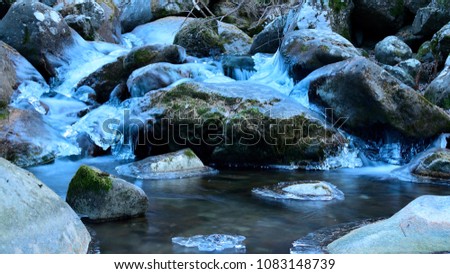 Ice, stones and water
