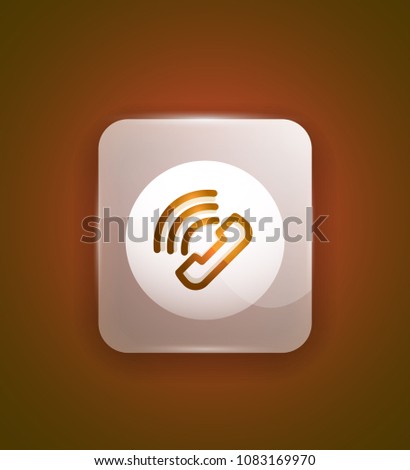 Phone support call center button, web icon design