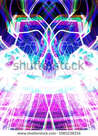 symmetrical Colorful light waves.for abstract