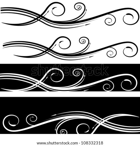An image of a abstract elegant swirl background set.