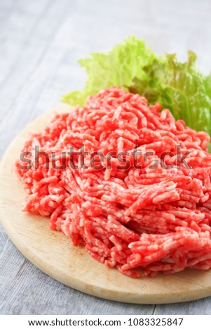 Mixture of ground beef and pork.