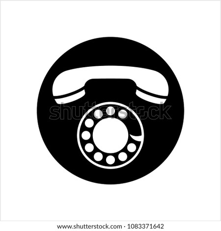 Telephone Receiver Icon Vector Art Illustration
