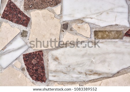 Marble background from different pieces with place under the text