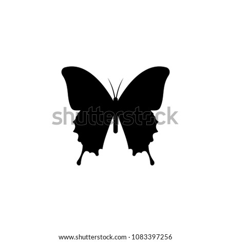 Butterfly icon template line art
