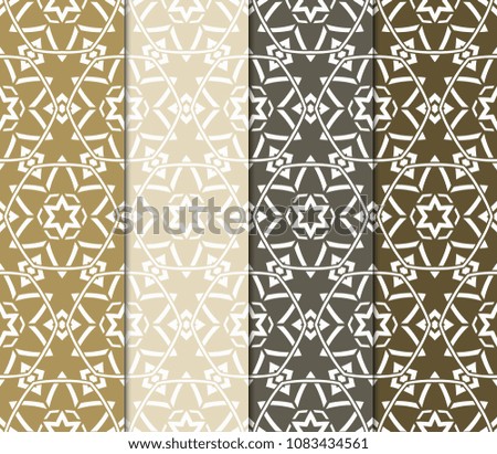 set of modern stylish geometry hexagonal seamless pattern art deco background. Luxury texture for wallpaper, invitation. Super vector illustration and design ornament.