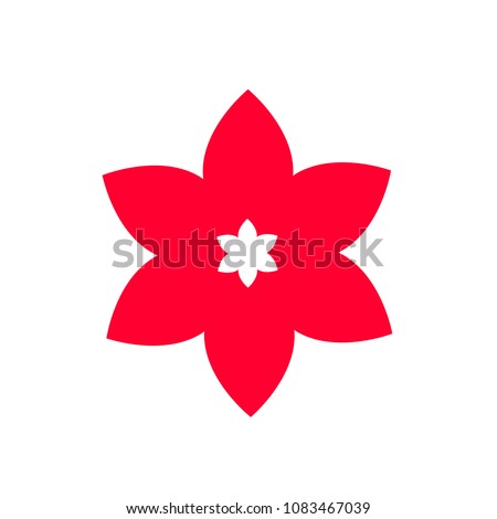 Flower icon isolated on white background. Flower icon for web site, poster, placard, flyer and wallpaper. Creative art concept, vector illustration, eps 10