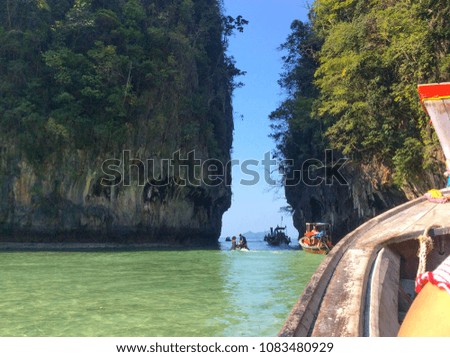 Hong island in krabi province of Thailand. Select focus.