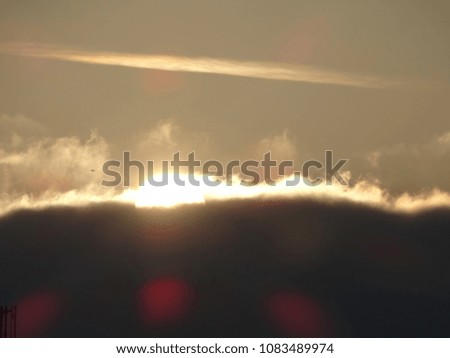 beautiful romania sunset ,sun transition in clouds