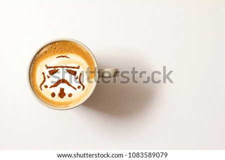 4 May CELEBRATION on a cup of coffee Royalty-Free Stock Photo #1083589079
