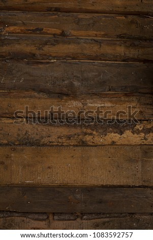 texture background old natural wooden untreated  raw dark striped of boards