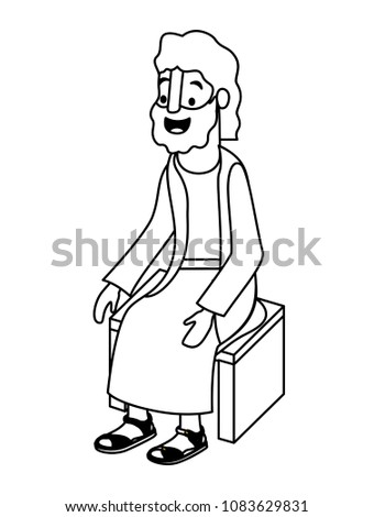 apostle of Jesus sitting on wooden chair