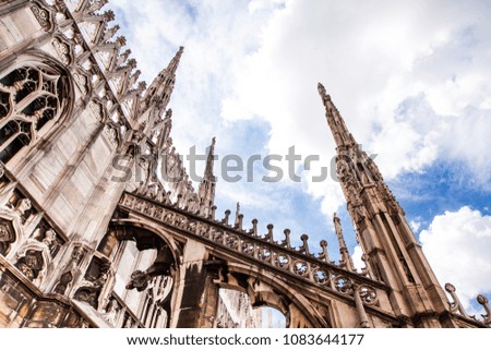 Detail on Milan Cathedral roof 