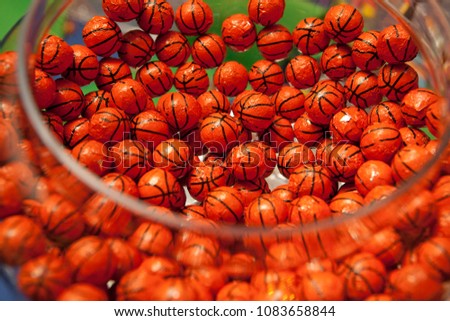 Bowl of Chocolate Basketballs