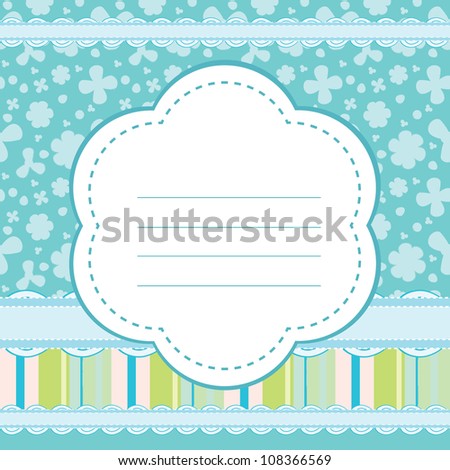 Vector background for a baby boy