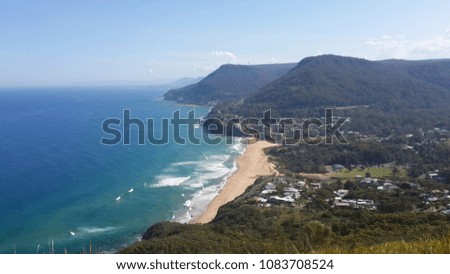 The beach view high angle in Australia 