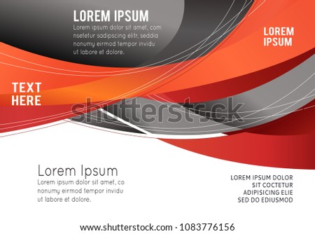 Illustrated colorful layout with abstraction. Magazine cover, business brochure template.