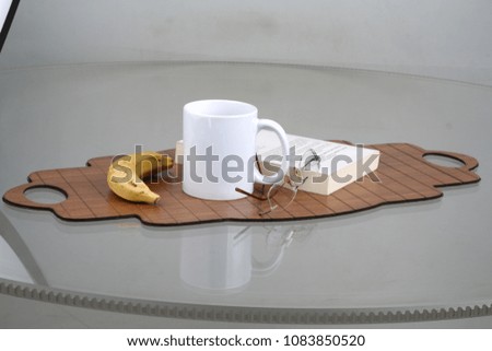 coffee color seats tray at home 3d rendering 3d illustration
