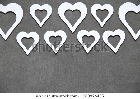 White clean heart on a gray background for all lovers.
