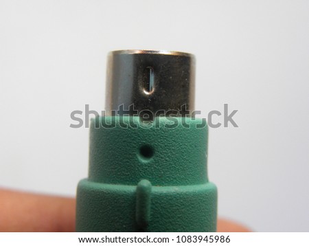 Green color USB to keyboard and mouse adapter