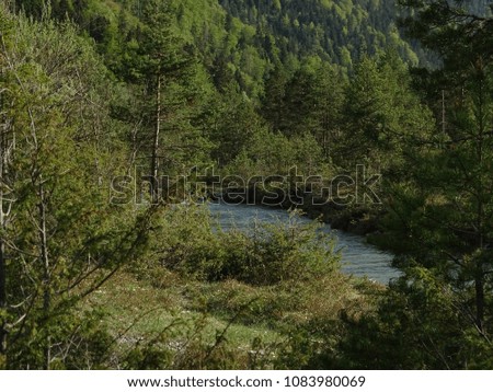 In the photo is landscape at the river Izar. Photo was made near the village Fleck (Bavaria) in the spring.
