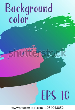 Vector watercolor background. Modern abstract background with multicolored brush strokes. Template of design. Suitable for the design of banners, posters, booklets, reports, magazines. EPS 10.