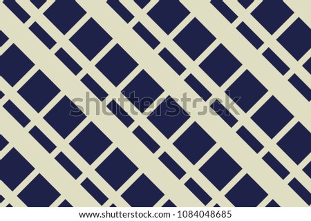 Geometric seamless pattern with intersecting lines, grids, cells. Criss-cross background in traditional tile style. For printing on fabric, paper, wrapping, scrapbooking, banners Vector illustration