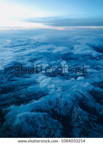 Clouds over Rocky Mountains