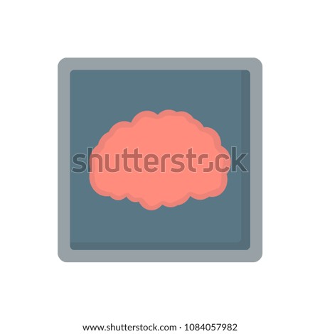 Brain flat x-ray human organs illustration icon raster