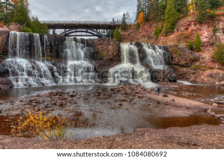 Gooseberry Falls State Park in Minnesota during autumn on the North Shore of Lake Superior
