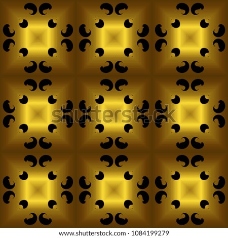 Golden seamless pattern with simple geometric ornate for brand, product, gift or card background