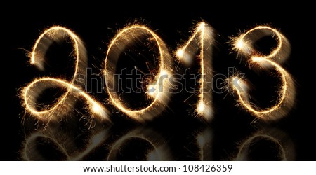 Fireworks New Year 2013 Royalty-Free Stock Photo #108426359