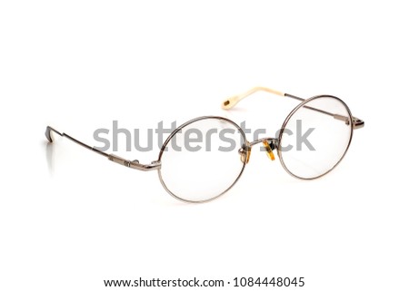 Glasses isolated on white background for applying on a portrait	