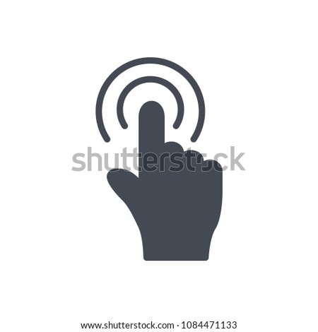 Click mouse silhouette business support service raster illustration icon