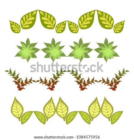 Trees top view.Different trees, plants vector set for architecture or landscape design.Landscaping symbols set isolated on white