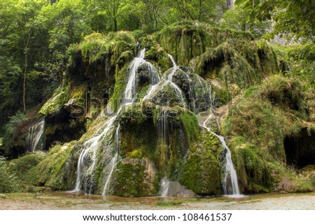 Waterfall at Baume les Messieurs, Jura - France