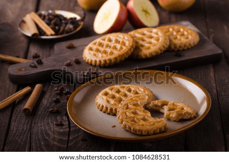 Cookies with apple filling, delish homemade, food photography, food stock