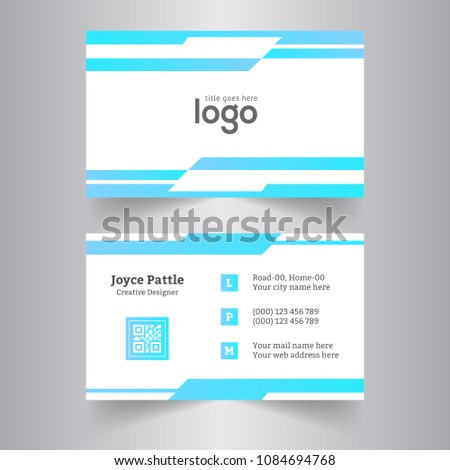 Creative business card and name card,horizontal simple clean template vector design, layout in rectangle size.