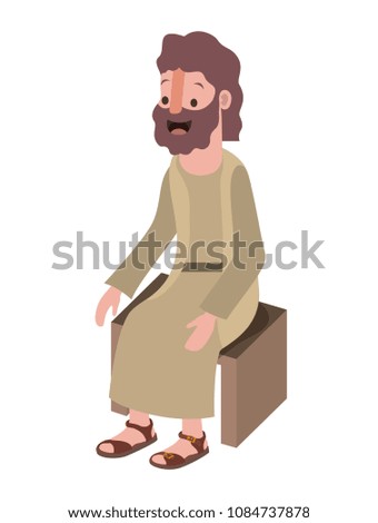 apostle of Jesus sitting on wooden chair