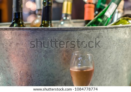 Refreshing Spanish cava (sparkling wine) served in glasses