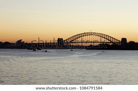 Silhouette of Sydney Harbor Bridge